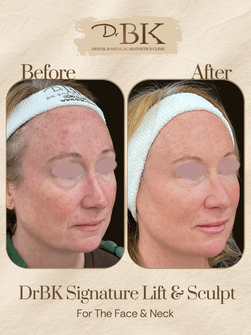 19 Before and after image of DrBK Signature Non-Surgical Facelift with Threads