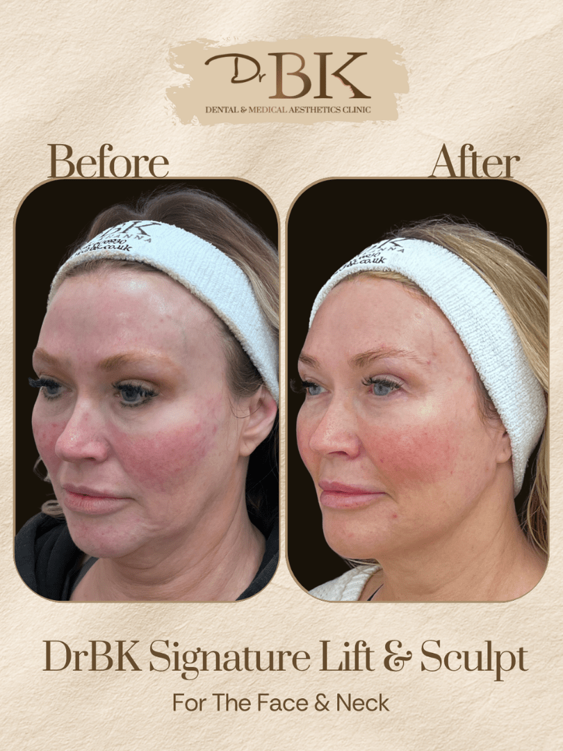 23 Before and after image of DrBK Signature Non-Surgical Facelift with Threads