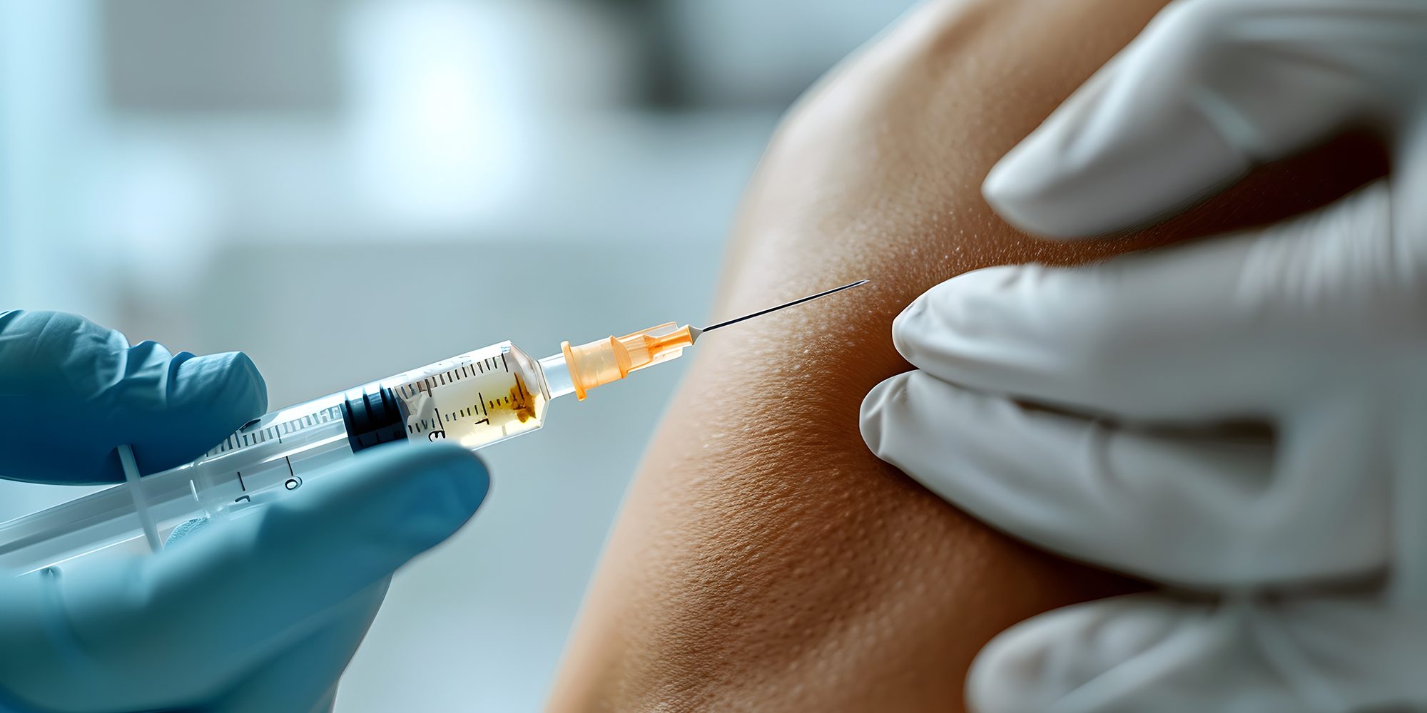 A photo showing PRP, HA and Polynucleotides injections in the knee to relieve pain