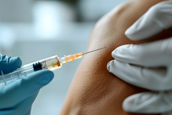 A photo showing PRP, HA and Polynucleotides injections in the knee to relieve pain