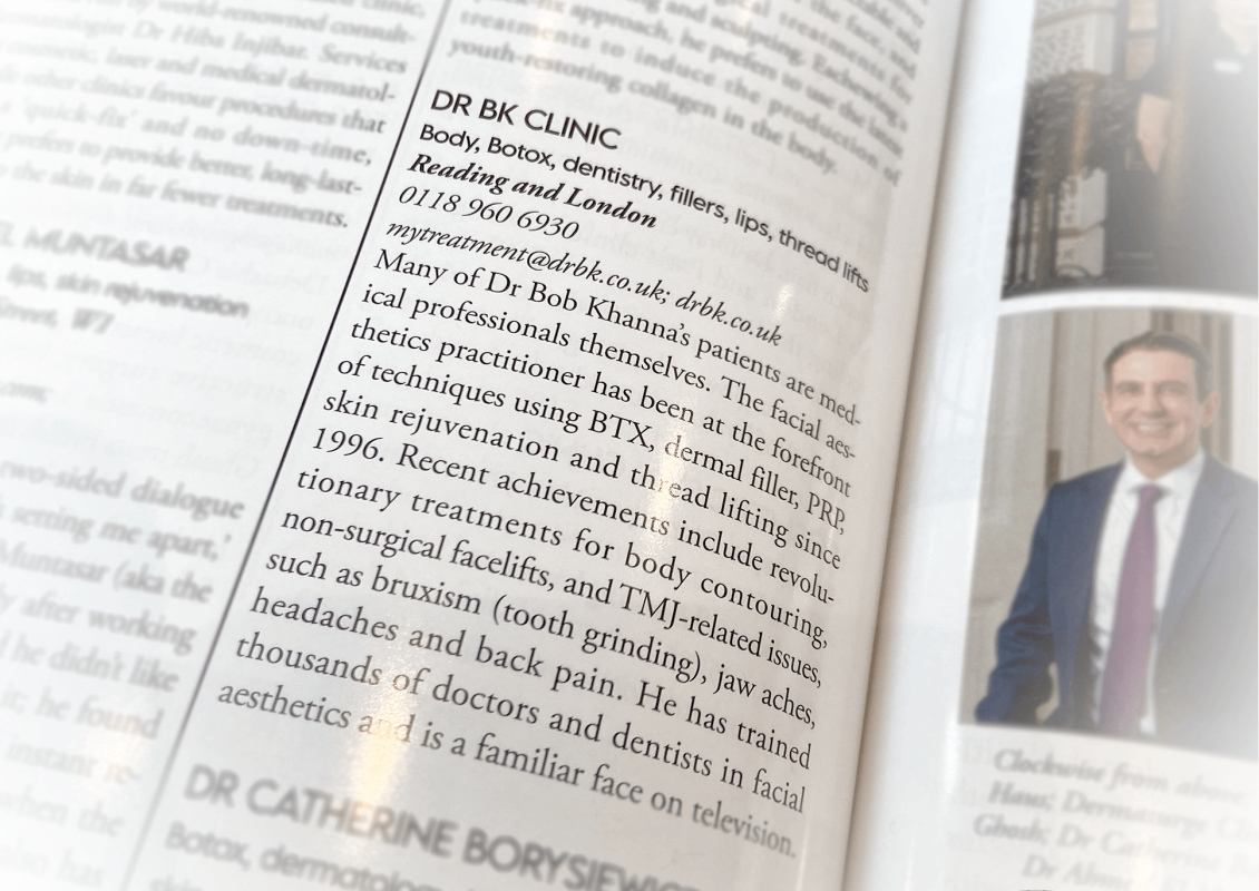 DrBK Clinic selected for Tatler's Official Health and Aesthetics Guide 2023