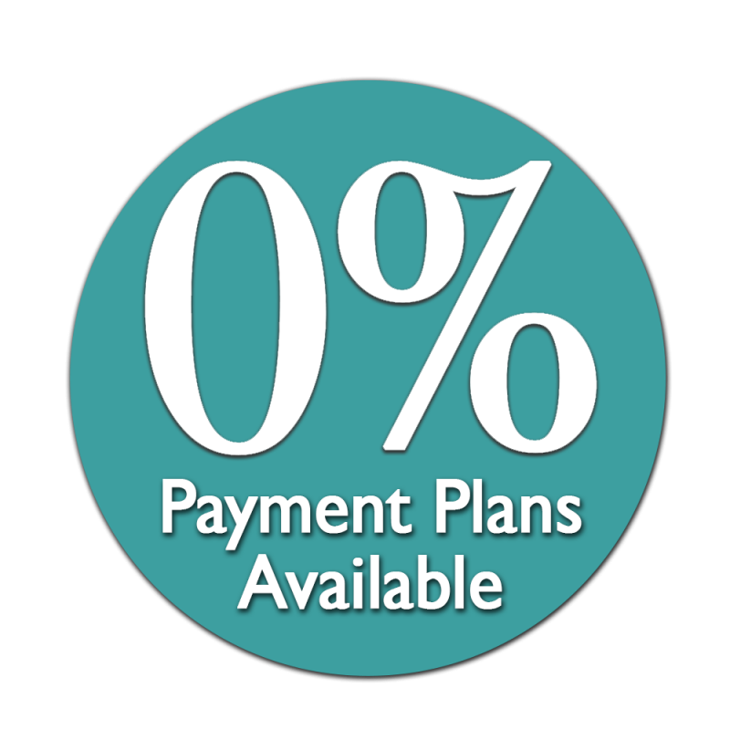0% payment plans available