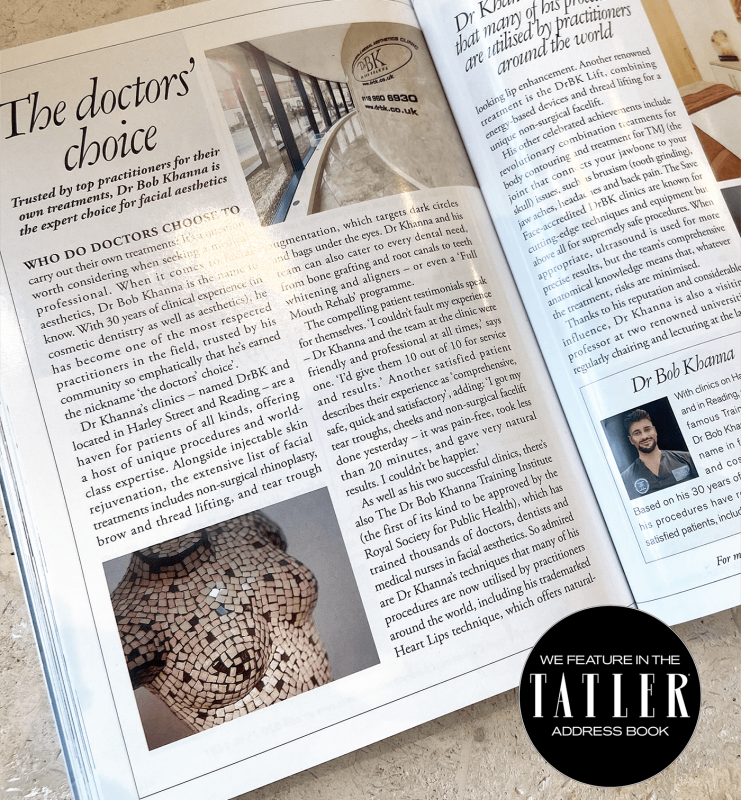Dr Bob Khanna - The Doctor's Choice - Official Tatler Health and Aesthetics Guide